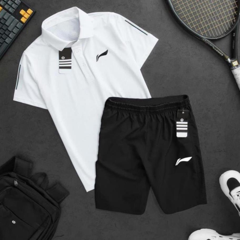 XẢ Bộ Thể Thao Nam Lining Phản Quang Có Cổ Hàng Xuất Chất Thun Co Dãn 4 Chiều 2022 🏅 2022