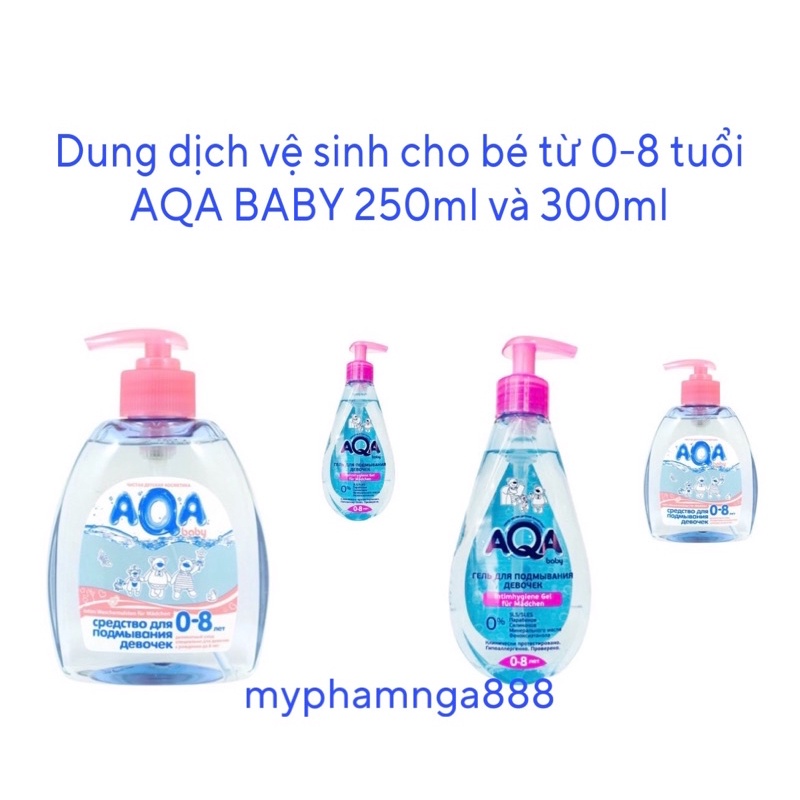 Dung dịch vệ sinh bé gái AQA BABY 250ml và 300ml