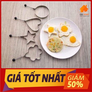 Combo bộ 3 khuôn tạo hình trứng chiên dễ thương bằng thép không gỉ