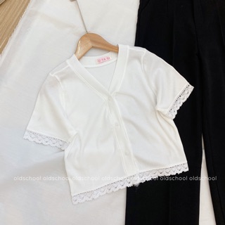 CROPTOP LEN TĂM VIỀN REN (ảnh thật/sẵn)