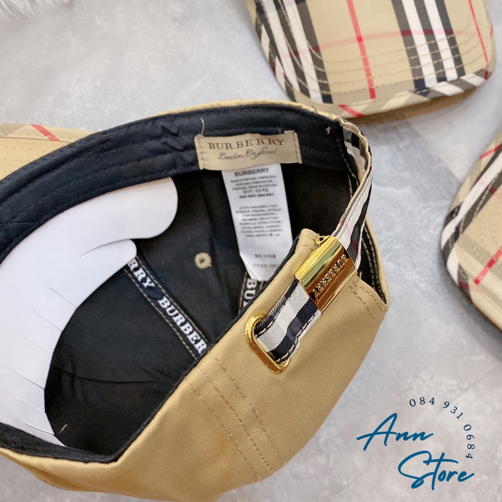 NEWMŨ LƯỠI TRAI BURBERRY CAO CẤP, LOGO THÊU ẤN TƯỢNG, PHOM MŨ CĂNG CHUẨN HÀNG XUẤT
