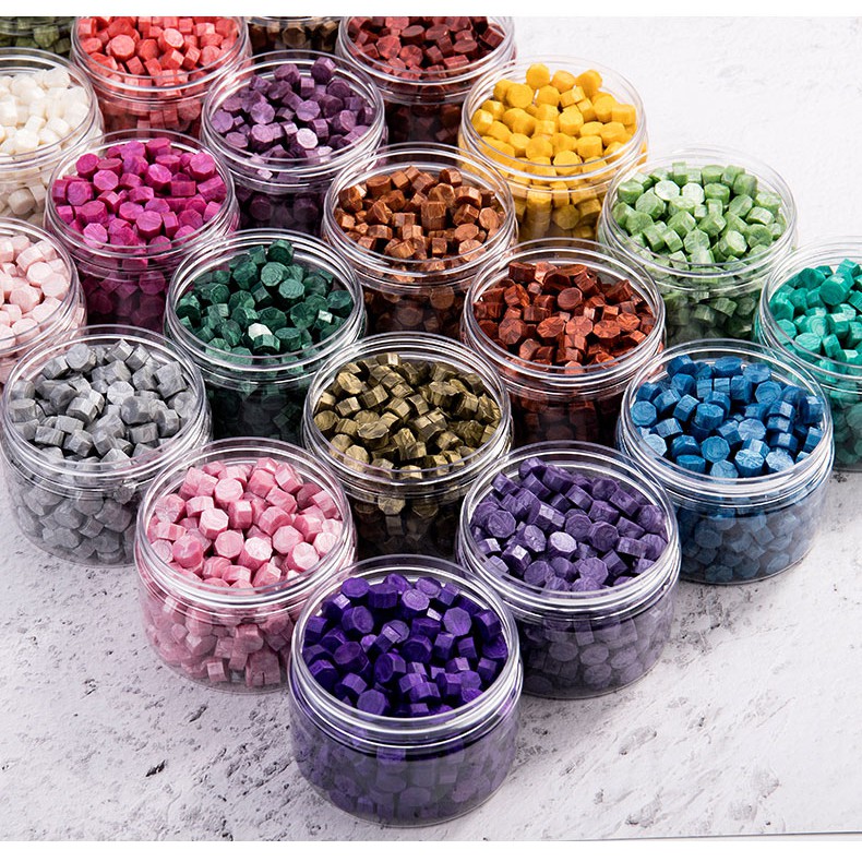 Set 200 Hạt Sáp 30 Màu Đóng Dấu Niêm Phong Thiệp Mời Đám Cưới