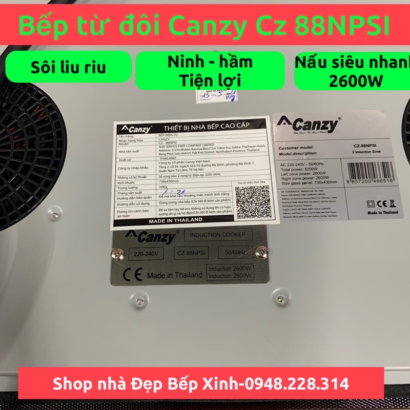 Bếp từ đôi Canzy CZ 88NPSI