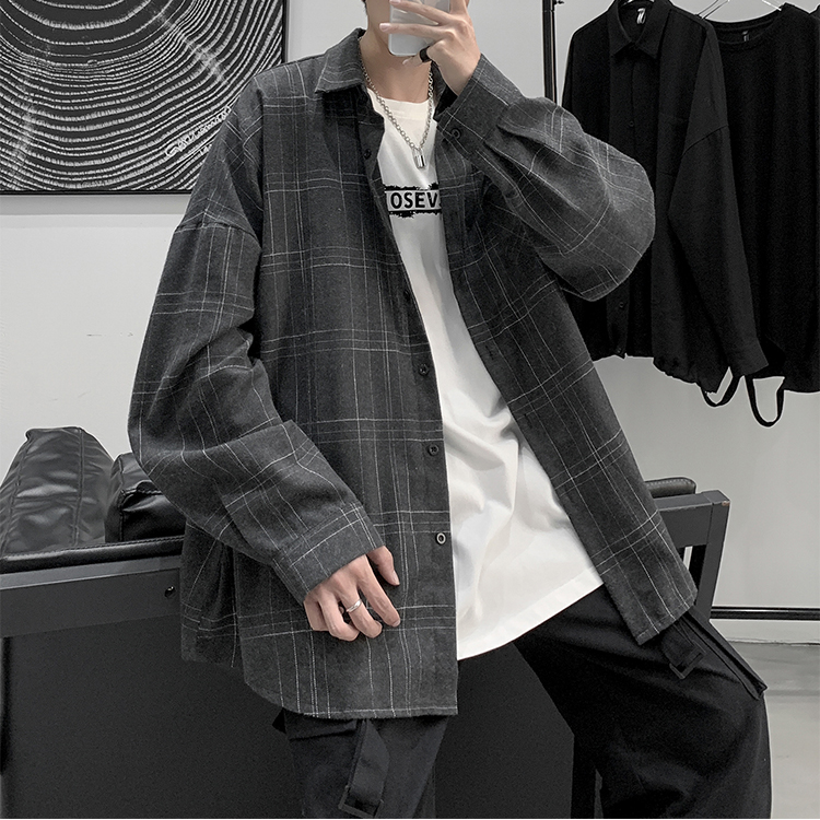 Áo khoác sơ mi caro dài tay thời trang Hàn Quốc trẻ trung cho nam | BigBuy360 - bigbuy360.vn