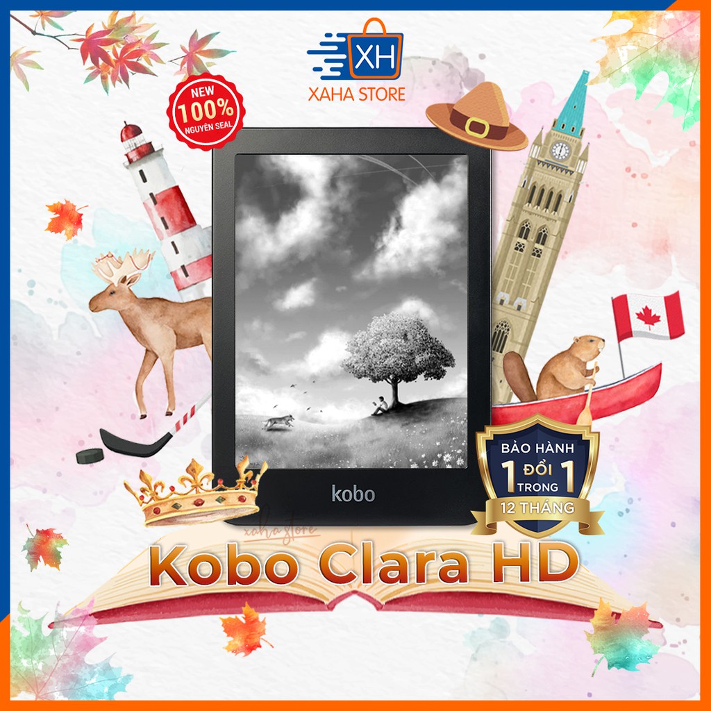 Máy đọc sách Kobo Clara HD - 8GB màu đen - Bảo hành 12 tháng