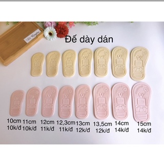 Đế giày dán làm giày handmade cho bé size/Đế không đục lỗ