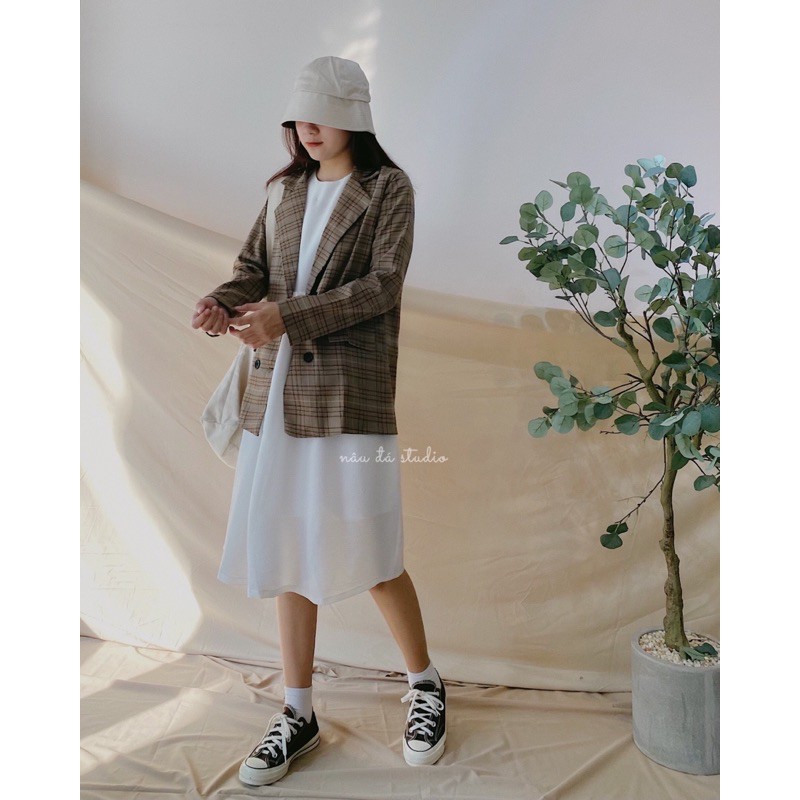 BLAZER HÀN QUỐC 2 LỚP LÓT DÀY DẶN (ảnh thật) - NÂU ĐÁ STUDIO. | BigBuy360 - bigbuy360.vn