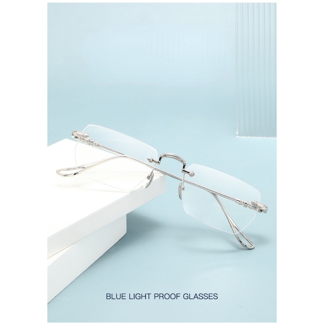 [+100°~+400°Kính Đọc Sách Không Gọng Thoải Mái Chống Mệt Mỏi Cho Nam Và Nữ