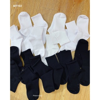 Tất vớ trơn cao cổ dày dặn ulzzang unisex thấm hút mồ hôi , qua mắt cá chân 5cm