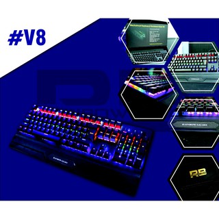 Keyboard RAINBOW-GEAR V8 (Phím cơ – 10 chế độ LED)