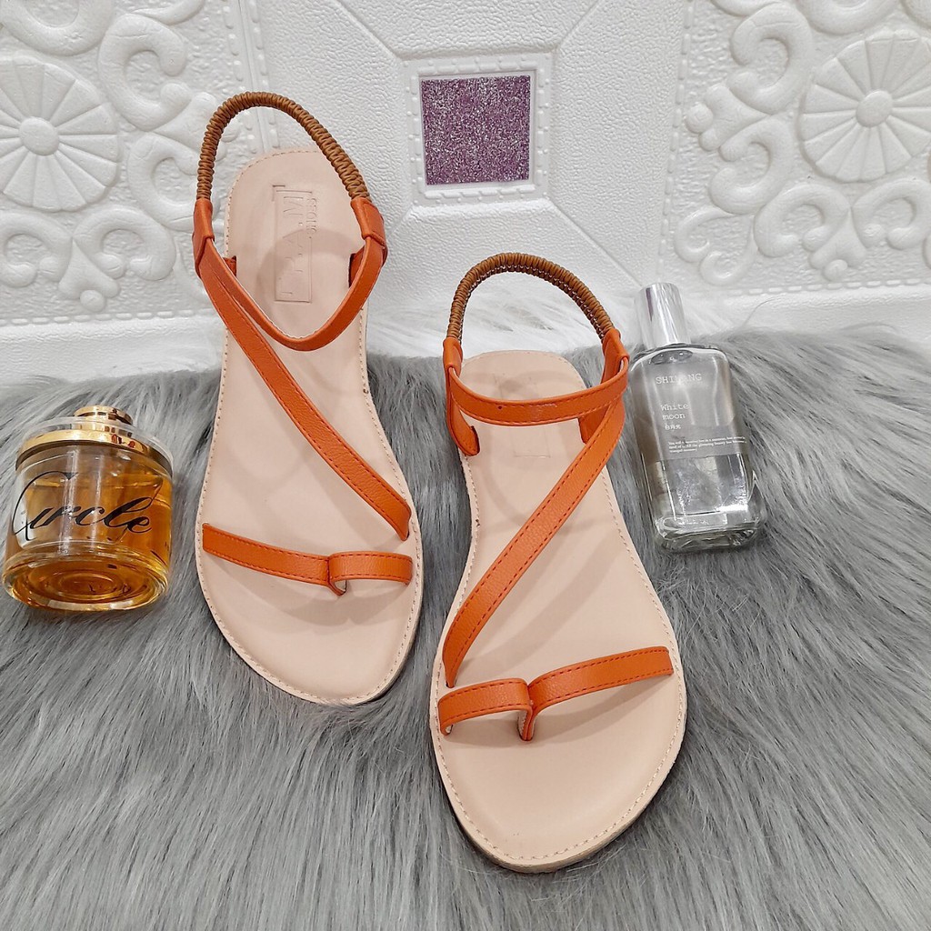 Sandal xỏ ngón dây ngang đế mềm, quai chun hậu Mtstore siêu dễ thương