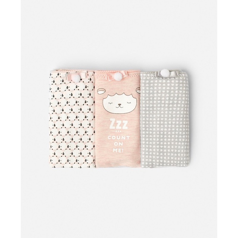 Set 3 Quần Lót Nữ Oysho, Đồ Lót Nữ Cao Cấp Hàng Xuất Dư Oysho Mẫu Sheep