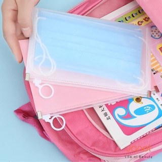 Túi Đựng Khẩu Trang Chống Nước Có Khóa Kéo Họa Tiết Hoạt Hình Phong Cách Hàn Quốc