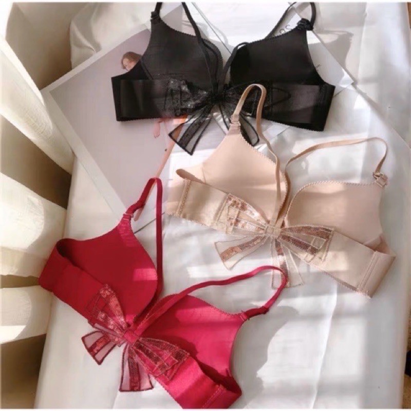 Bộ Đồ Lót ❤️FREESHIP❤️ Bộ Đồ Lót Đúc Su Cài Trước Đệm Vừa Phối Nơ Sau Điệu Đà Trang Storeee | BigBuy360 - bigbuy360.vn