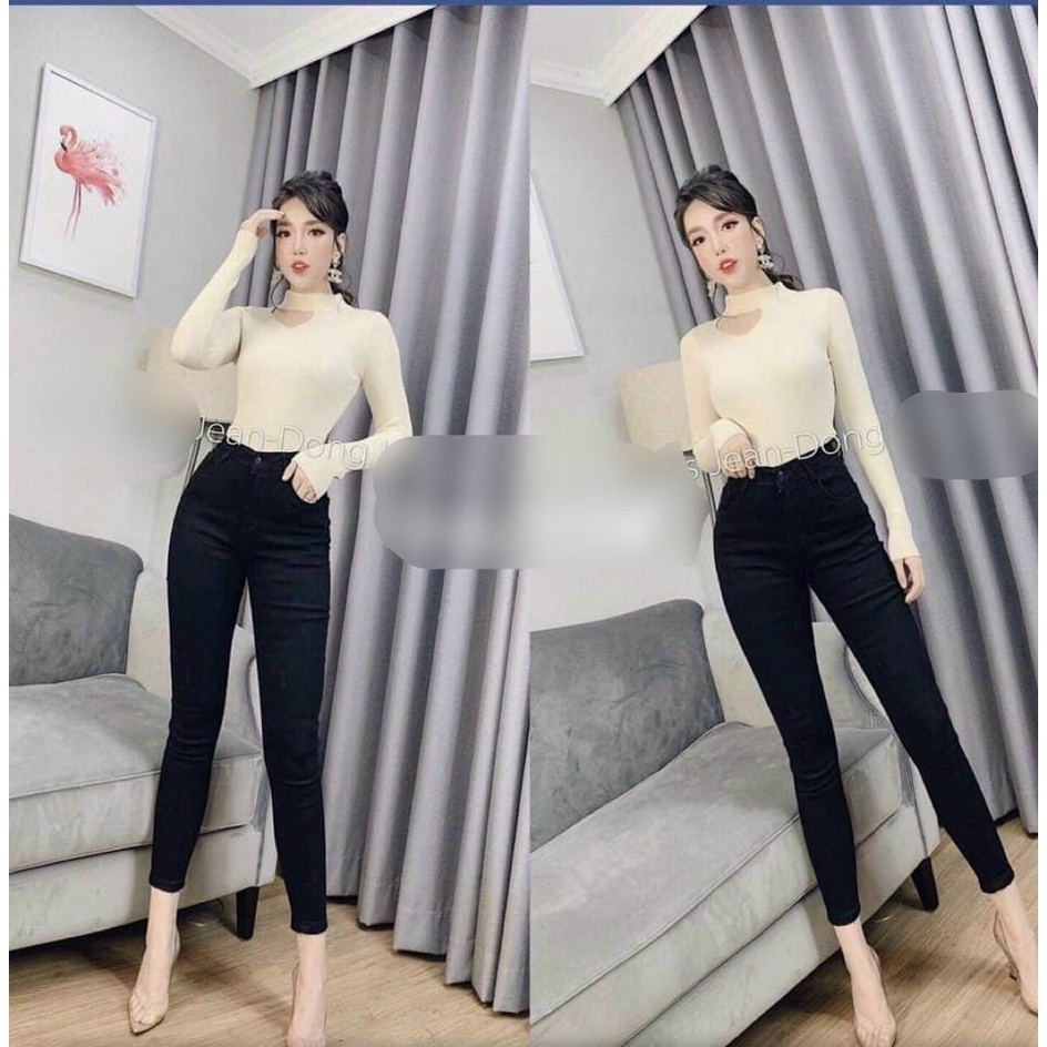 Quần jean nữ GUPO lưng siêu cao co giãn cao cấp loại 1