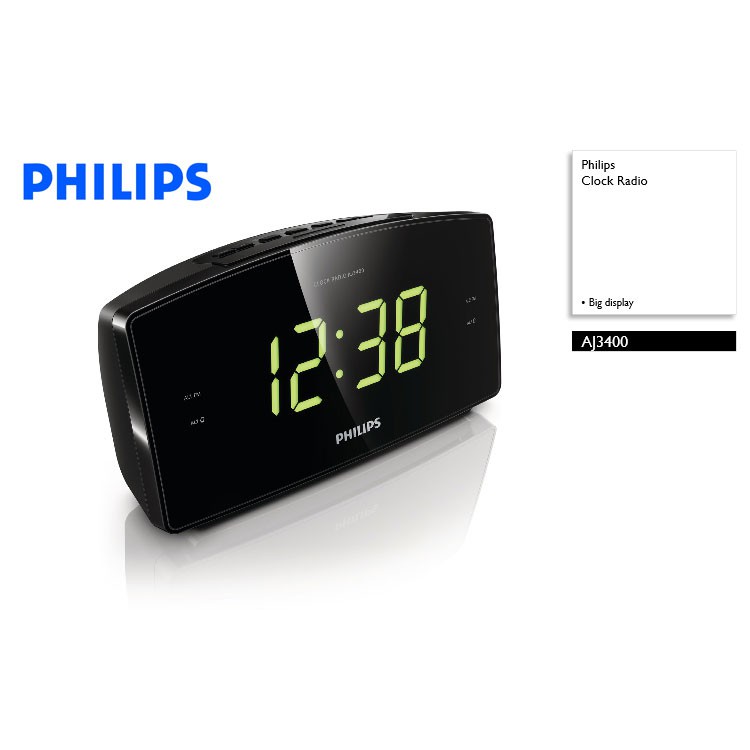 ĐÀI RADIO ĐỒNG HỒ BÁO THỨC PHILIPS AJ-3400