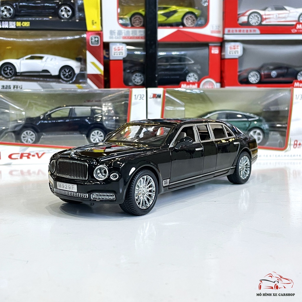 Xe mô hình hợp kim Bentley Mulsanne tỉ lệ 1:24 hãng XLG màu đen