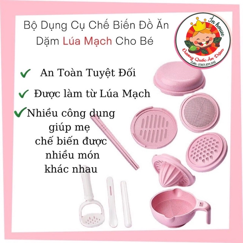 bộ chế biến ăn dặm kiểu nhật 9 chi tiết