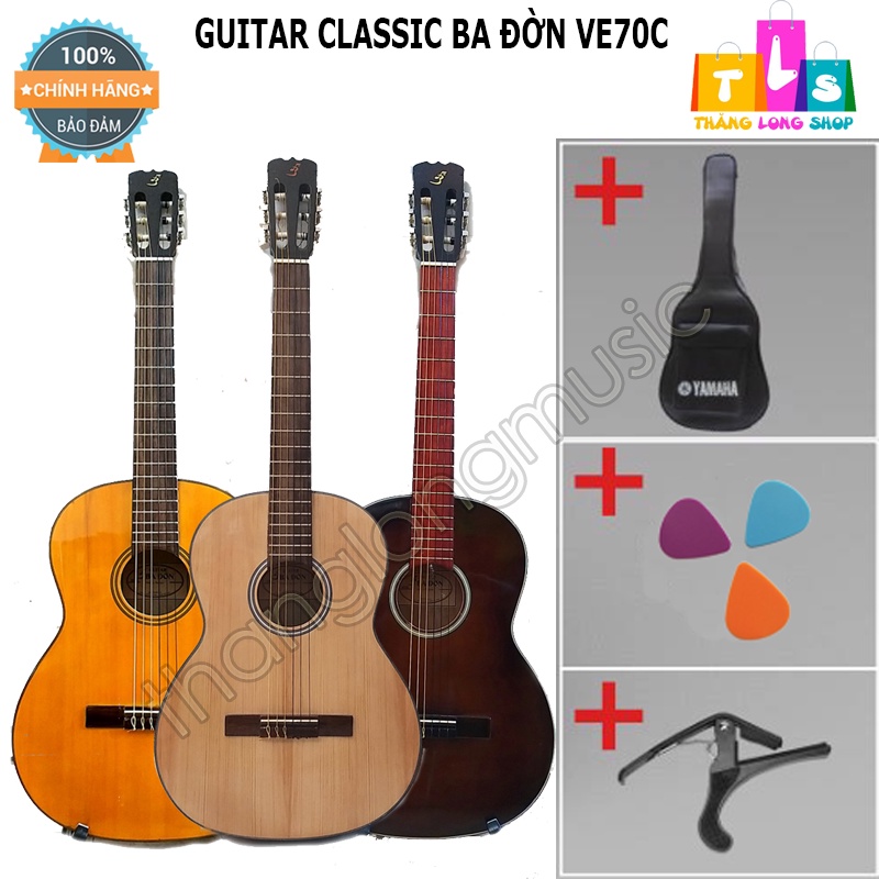 [Chính hãng] Ba Đờn VE70C - Đàn guitar Classic Ba Đờn VE70C KÈM PHỤ KIỆN