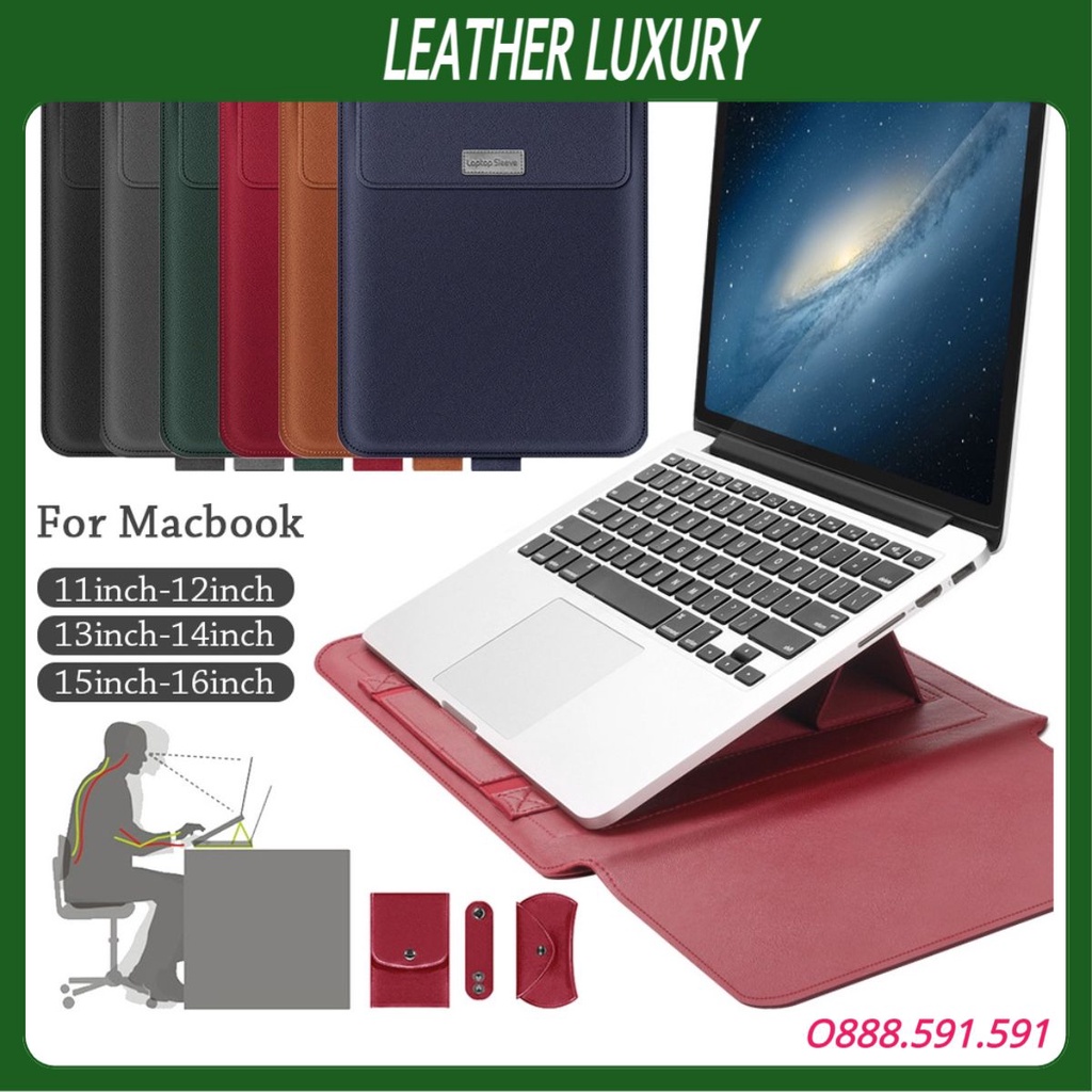 Túi da, Bao da PU đựng máy tính xách tay thích hợp cho dòng Macbook Air Pro/Macbook Air /Laptop Windows LeatherShop