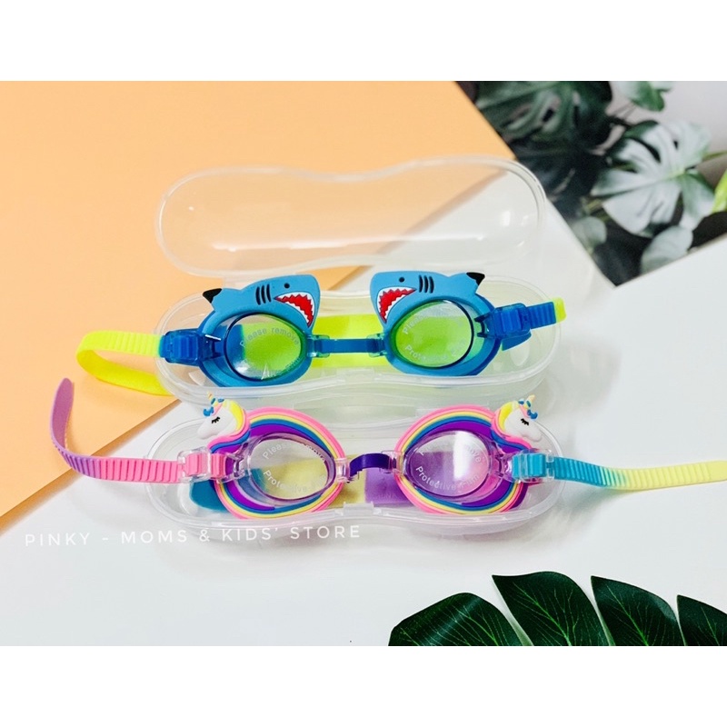 Kính bơi bé gái Unicorn màu hồng, kính bơi hình Kỳ Lân
