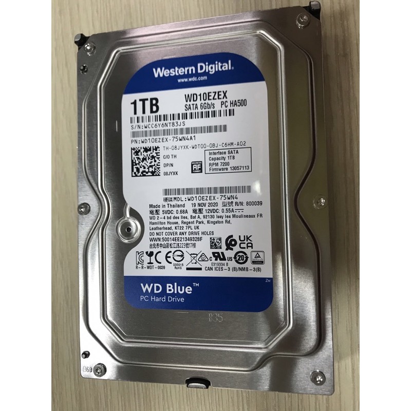 Ổ cứng hdd 3,5" WD 1TB Hàng tháo máy - Bảo hành 3 tháng