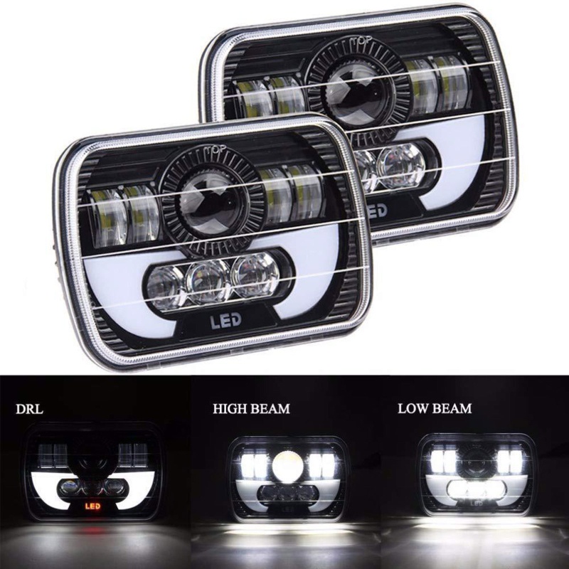 Đèn Pha 7 LED Hình Vuông Dành Cho Xe Jeepwangler