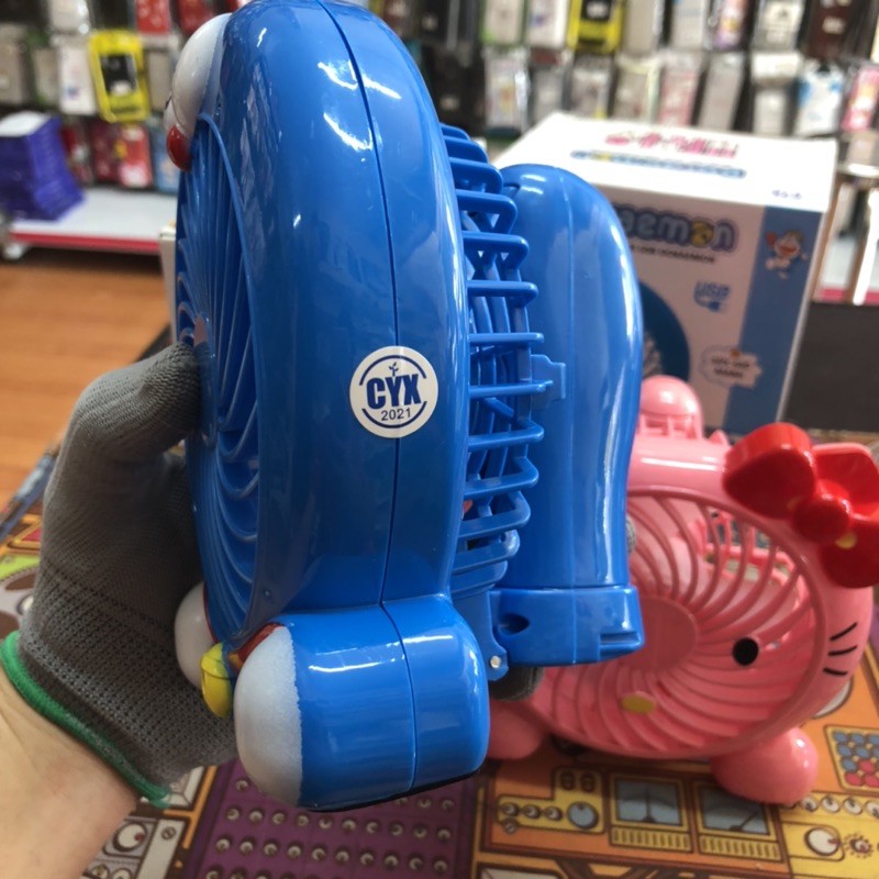 Quạt Sạc Doremon, Kitty Cầm Tay CYX-8766
