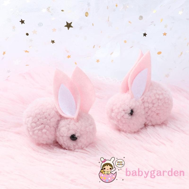 Kẹp tóc hình thỏ lông nhung hoạt hình đáng yêu dành cho bé gái