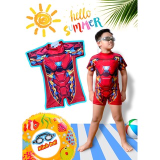 Đồ bơi trẻ em siêu nhân người sắt tặng kèm kính bơi