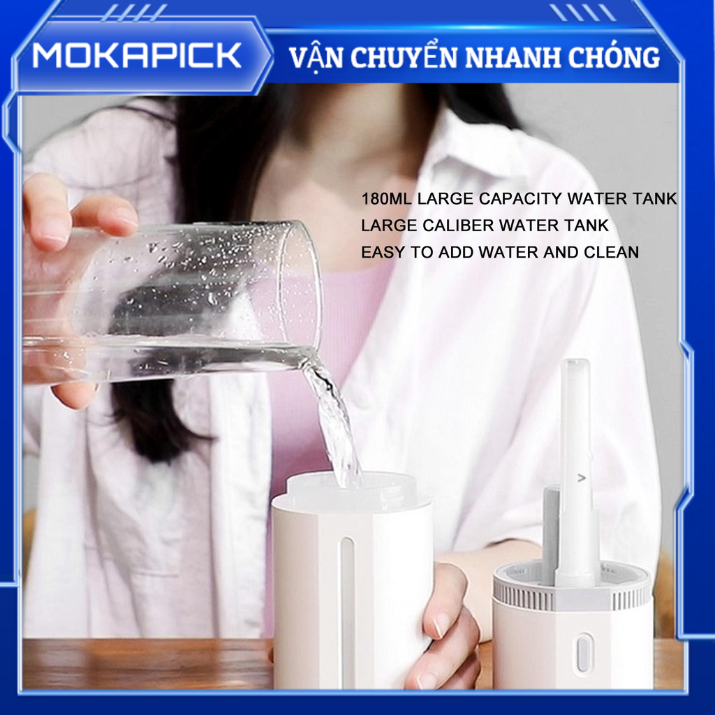 Máy Phun Sương Tạo Độ Ẩm Mini 180ml Có Đèn Màu Sắc Ban Đêm Cho Xe Hơi
