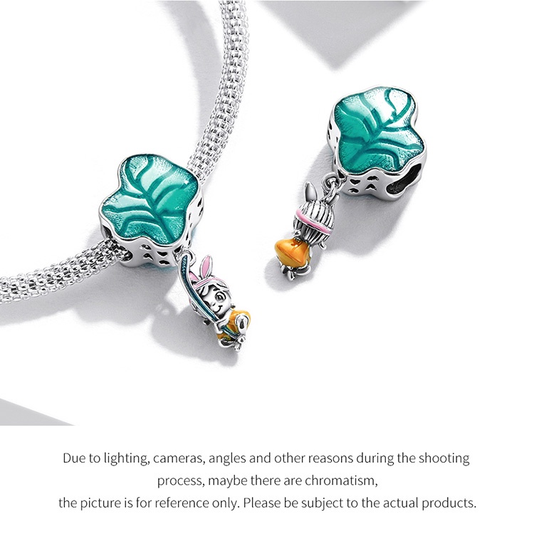 Mặt phụ kiện BAMOER SCC2114 bạc 925 thiết kế hoạt hình tự làm trang sức thời trang