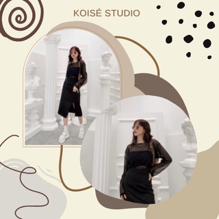 [HÀNG THIẾT KẾ - KOISÉ STUDIO] SET ÁO TAY DÀI TRONG SUỐT KÈM ÁO 2 DÂY