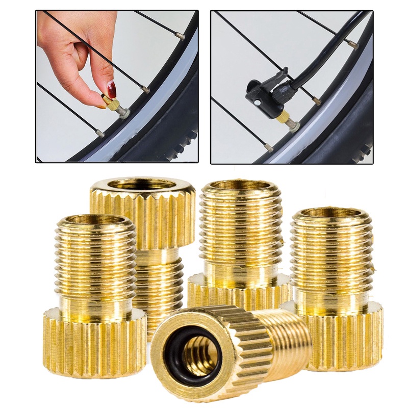 Set 2 Đầu Chuyển Đổi Van Bơm Hơi Presta Sang Schrader Tiện Dụng