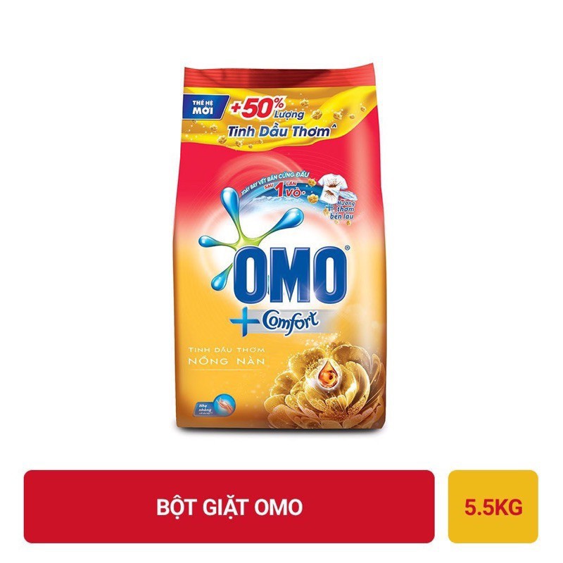 Bột giặt OMO hương comfort tinh dầu thơm 5.5kg