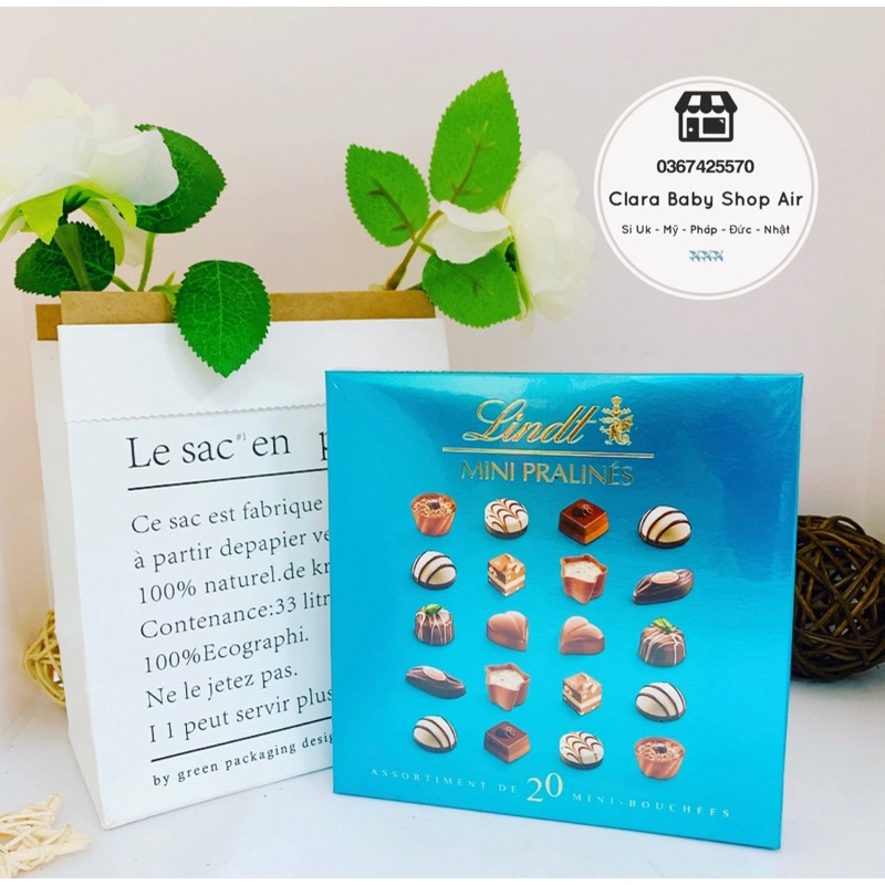 (Air ✈️ Pháp) Socola Lindt Mini Pralines 20 viên