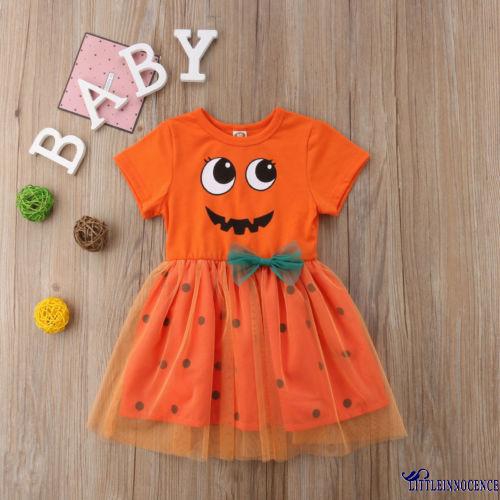 Đầm hình bí ngô haloween xinh xắn dành cho bé gái