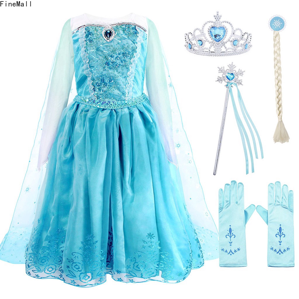Đầm Công Chúa Elsa Cho Bé Gái Từ 2-10 Tuổi