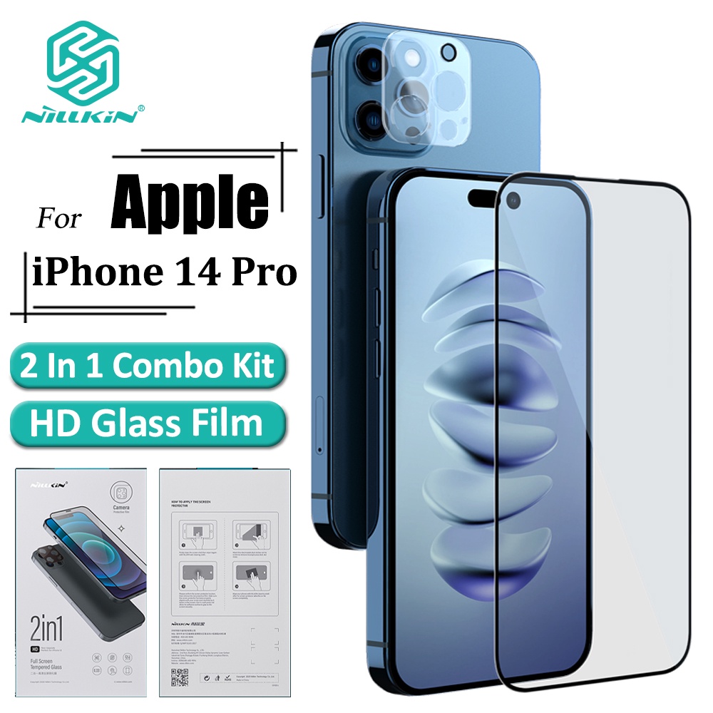Kính cường lực Nillkin bảo vệ camera 2 trong 1 kèm phụ kiện thích hợp cho iPhone 14 Pro