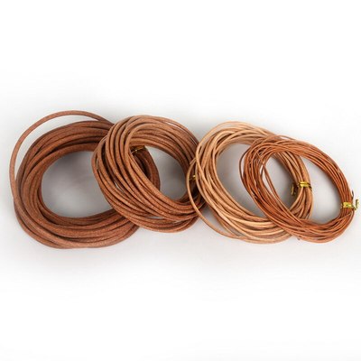 BEADIA Cuộn Dây Da Thật 5M 1/1.5/2/3mm Dùng Làm Trang Sức DIY