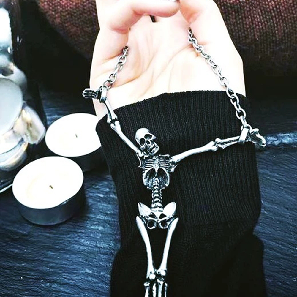 Dây chuyền mặt hình đầu lâu phong cách gothic dành cho cả nam và nữ