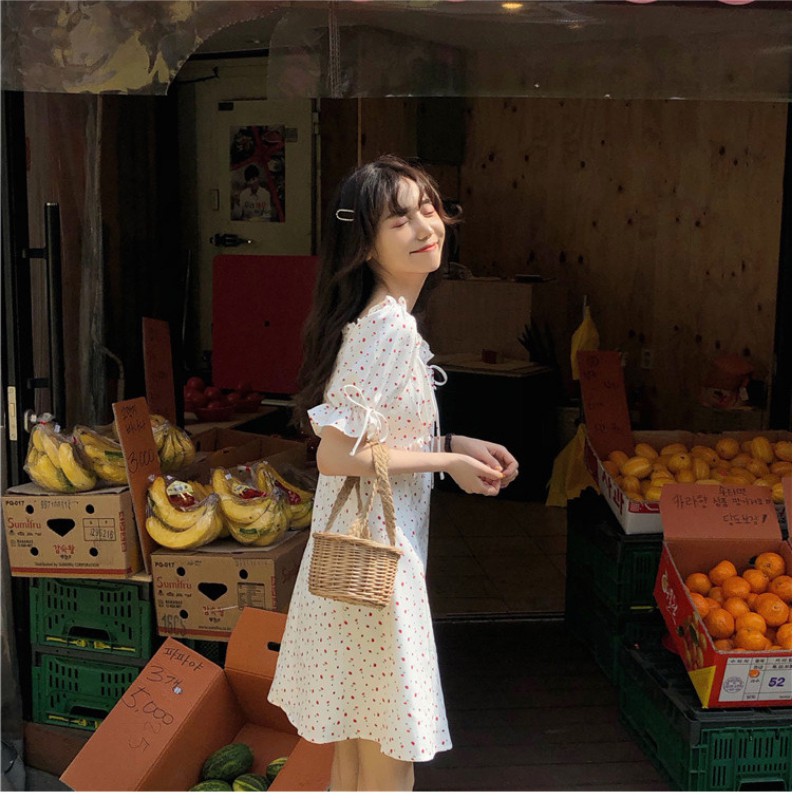 Váy Hoa Nhí, Đầm Nữ Dáng Xòe Chiết Eo Nhẹ Nhàng Nữ Tính SIXTEEN. | BigBuy360 - bigbuy360.vn