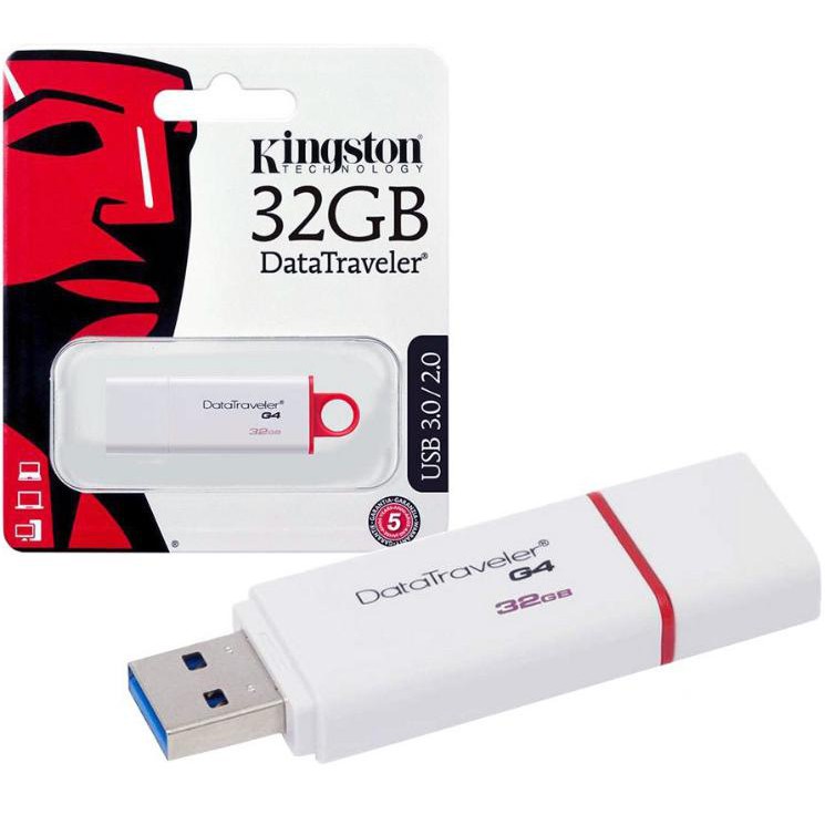 [USB tốc độ 3.0] USB Kingston 3.0 DataTraverler G4 - 32GB - Màu trắng bảo hành 5 năm !