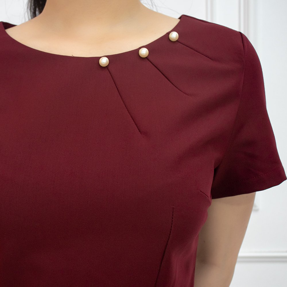 Đầm Nữ AMYRA Váy Dáng Body Dự Tiệc Sang Trọng Cổ Xếp Ly Đính Đá Nơ Eo DA118 | BigBuy360 - bigbuy360.vn