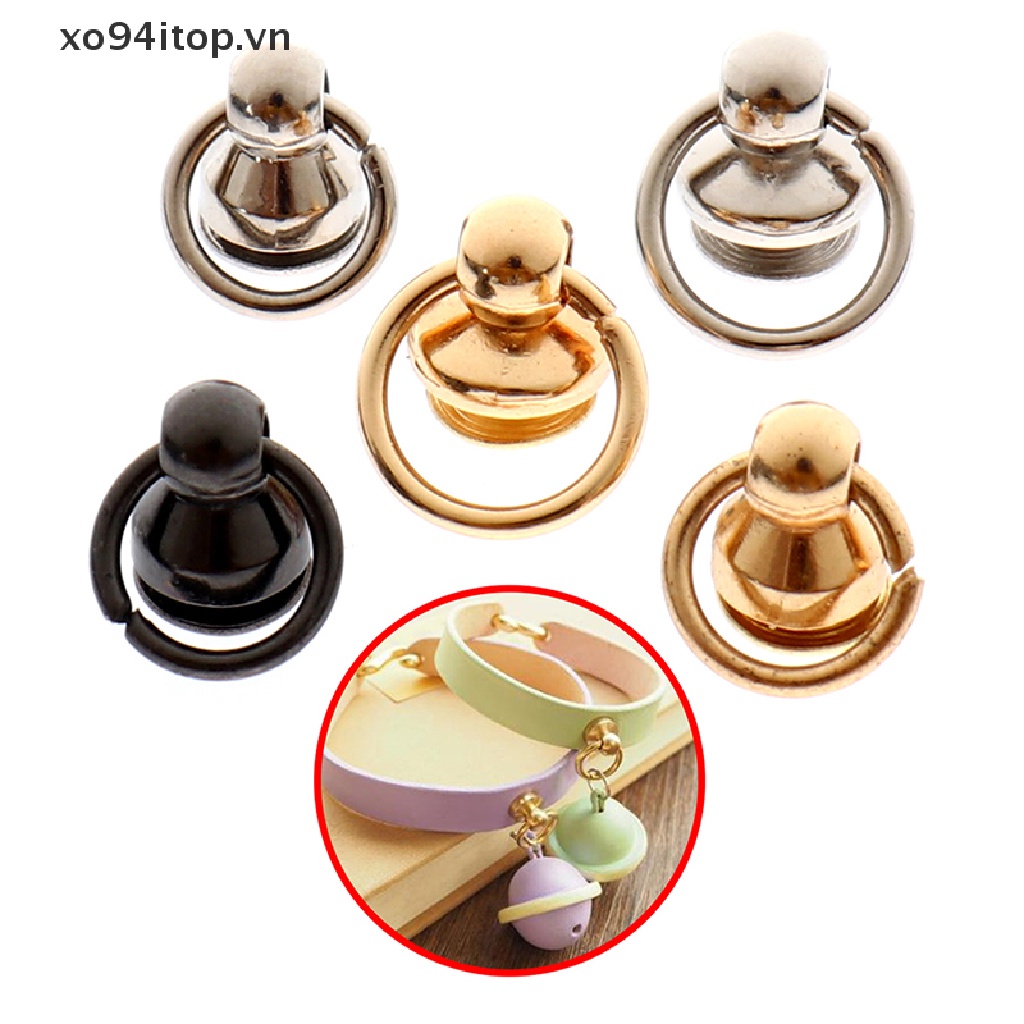 Xoitop Set 10 Phụ Kiện Đinh Tán Kim Loại Dạng Xoay Cho Túi Xách