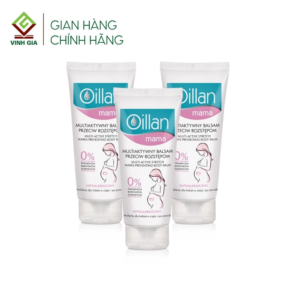 Kem Ngừa Rạn OILLAN MAMA MULTI-ACTIVE STRETCH MARK PREVENTING BODY BALM Dưỡng Ẩm Không Gây Bết Dính An Toàn Cho Da 200ml