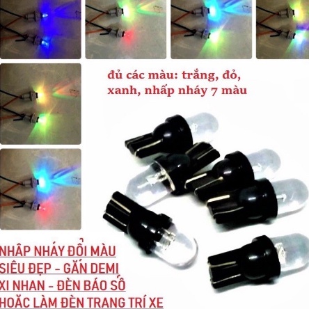Bóng xi nhan demi 7 màu chân T10 cực đẹp