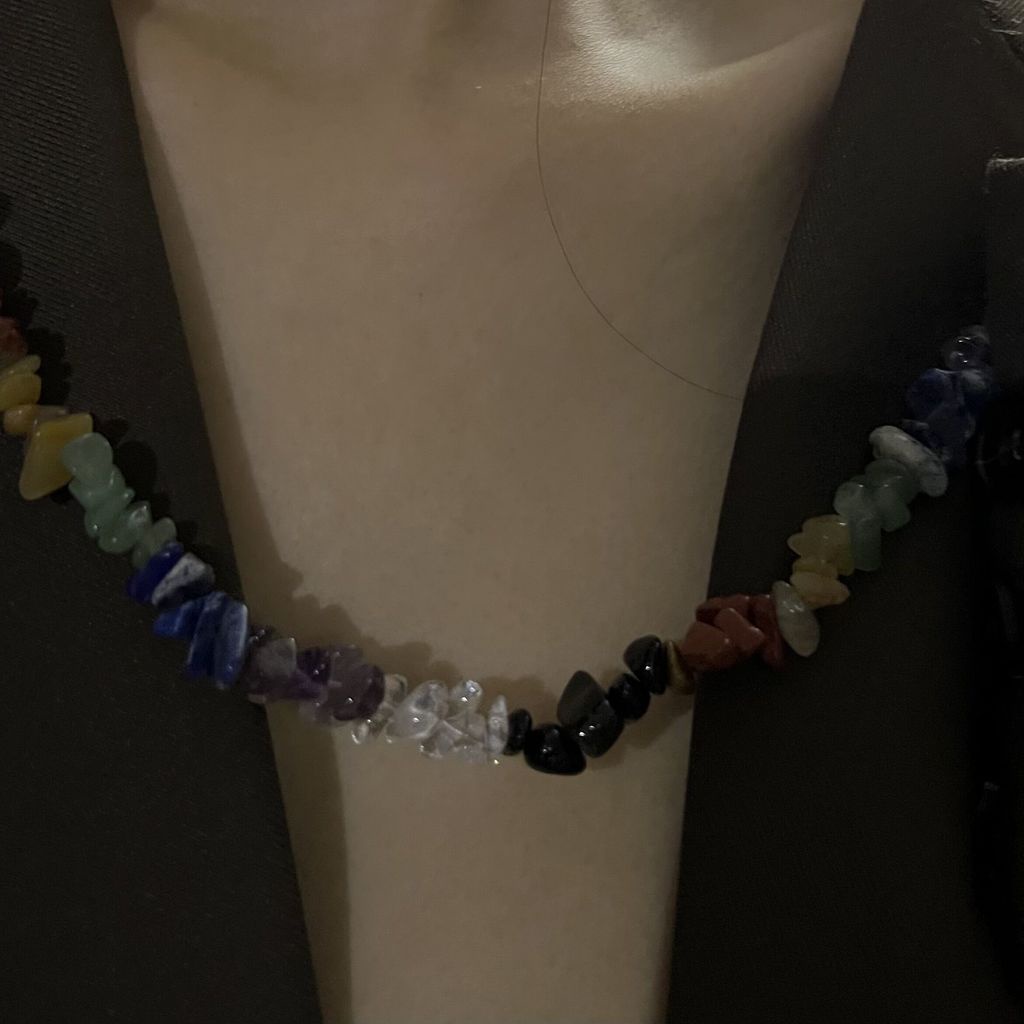 Vòng cổ xâu hạt đá nhiều màu sắc cho nữ