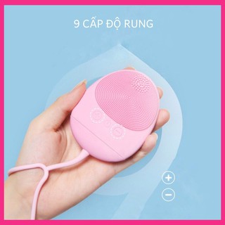 Máy Rửa Mặt Làm sạch Da mặt CLEANSER Giảm mụn ẩn- 9 Cấp độ rung