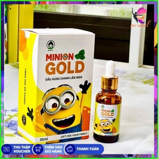 Dầu húng chanh lên men Minion gold giúp hỗ trợ giảm ho, tiêu đờm, tăng cường hệ hô hấp cho trẻ (30ml)